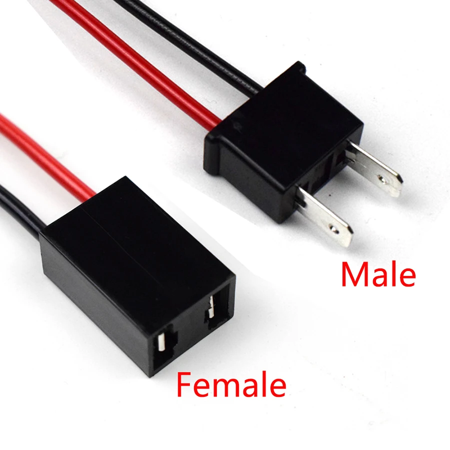 NHAUTP 4Pcs H7 Socket Adapter Wiring Harness Male Female Plug Connector Extension Cable