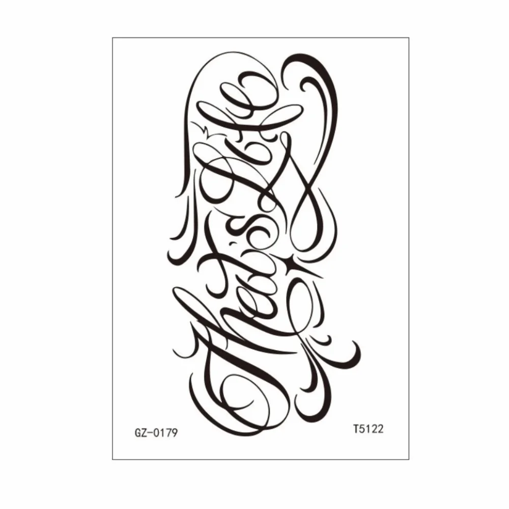 

Waterproof Black Tattoo Stickers Elegant Ethnic Style Flower Tattoo Stickers Long-lasting Temporary Tattoo Stickers Festival