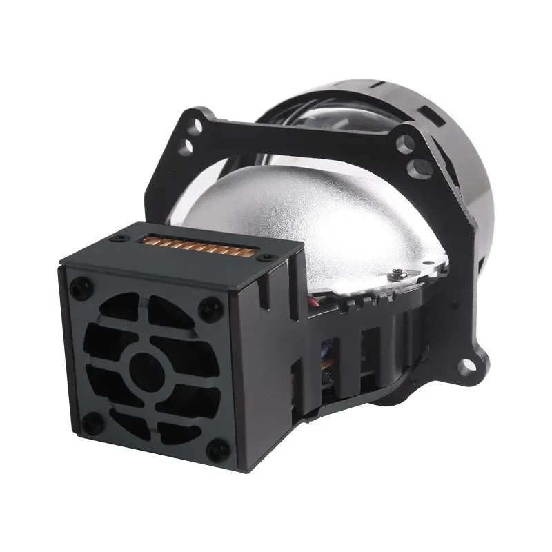 Brighter Car/Motorcycle Headlights: 3 Inch Bi-LED Laser Projector Lens with 75W 6000K LED Chips, Imported Laser Tube