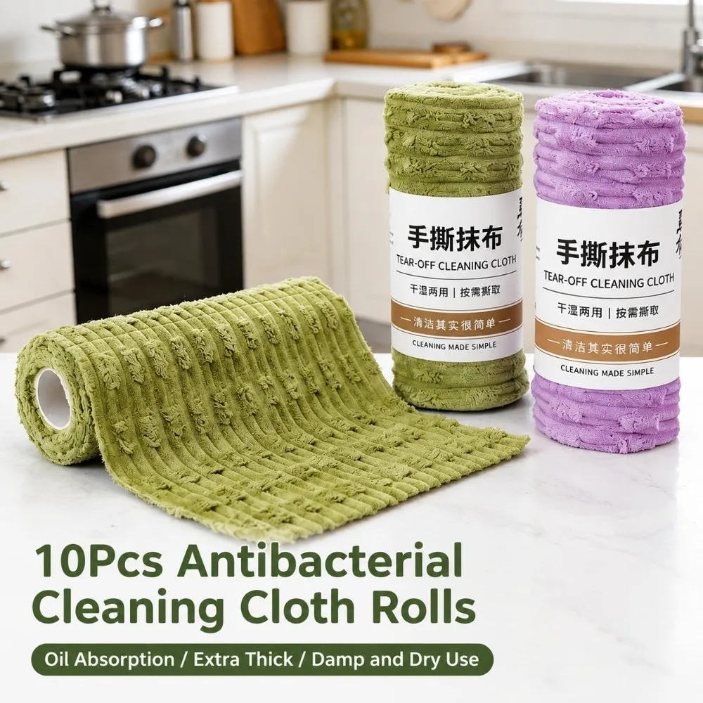 10/20 Sheets New Tear-Off Dishwashing Cloths Thickened Absorbent Disposable Dishcloth Cleaning Wipes Home Use