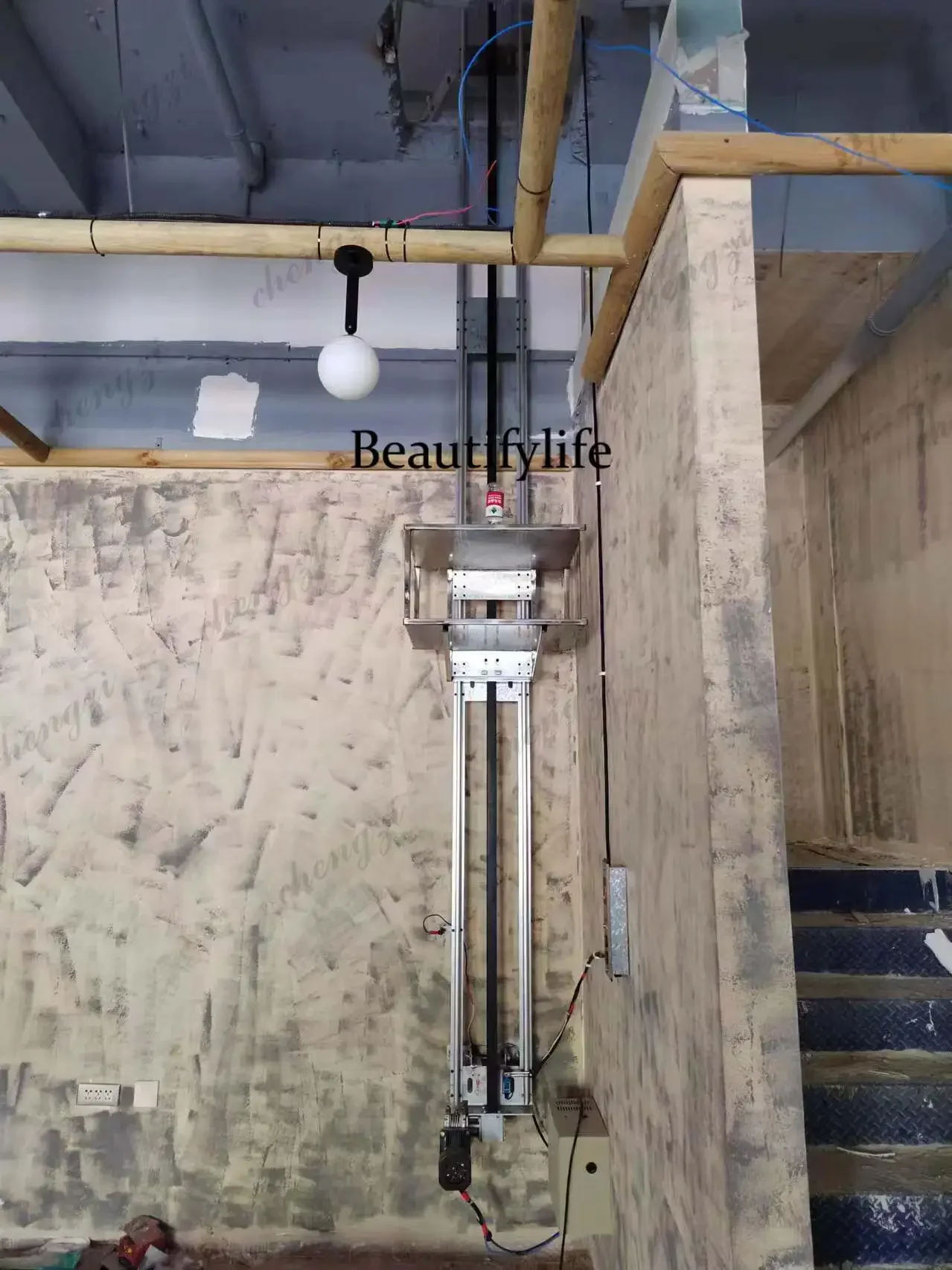 81 Hotel Simple Vegetable Delivery Machine Lift Vegetable Delivery Elevator Single Double Track Intelligent Voice SmallN138