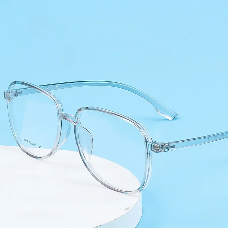 58mm Spot Glasses Frame Female Plain Transparent TR90 Glasses Large Frame Big Face Myopia Female Plain Glasses