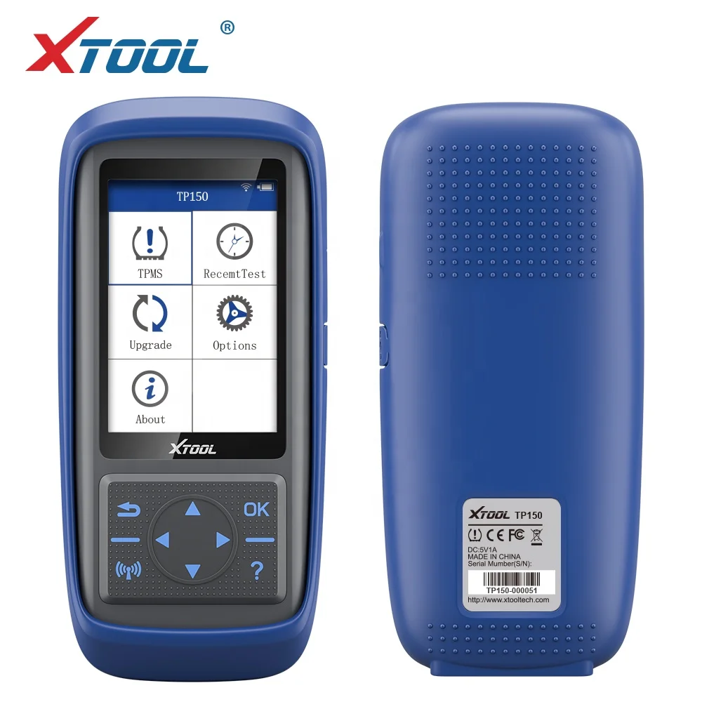 XTOOL TP150 Sistema di monitoraggio della pressione dei pneumatici per auto OBD2 TPMS Strumento scanner diagnostico Programma TPMS con sensore 315 e 433 MHZ