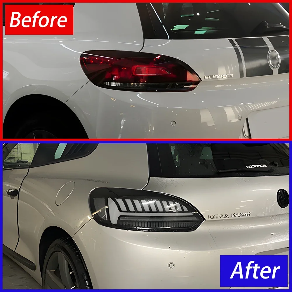 

Автомобильный задний фонарь для VW Scirocco 2009-2014, обновленный новый стиль Q7, светодиодный автоматический стример, поворотник, эффект запуска, популярные аксессуары