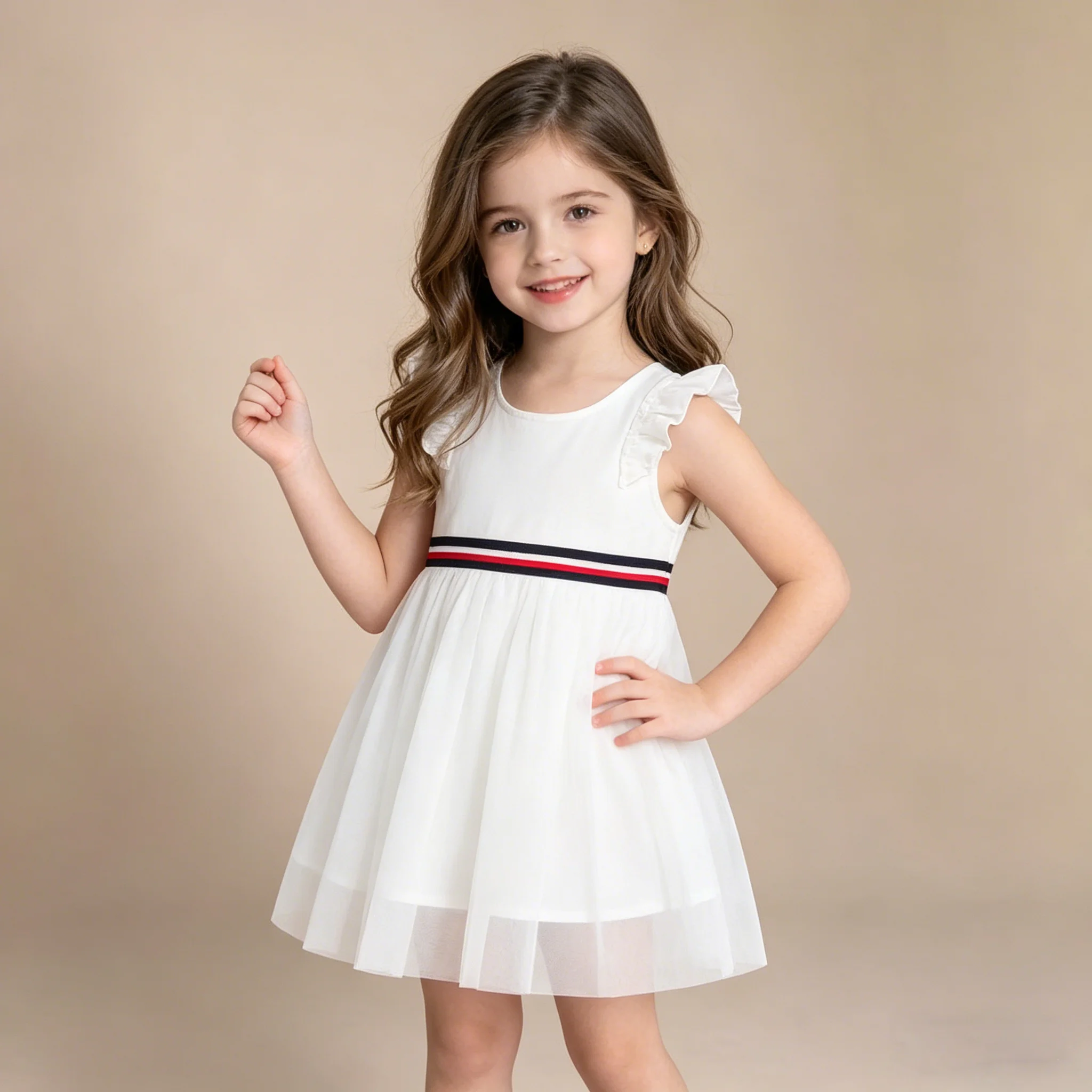 

Baby Girl Summer Dress Children Fashion Wedding Clothes Flower Birthday Party Princess Evening Dresses For Kids 1 To 6 Years