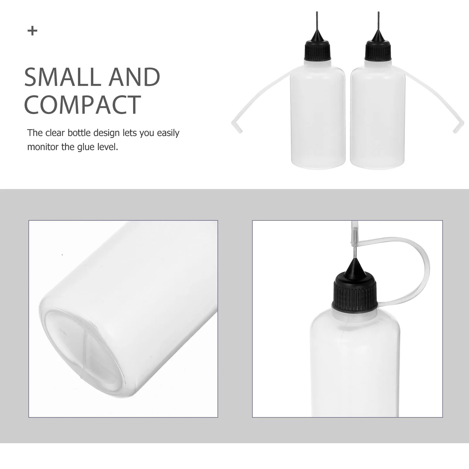 10Pcs Clear Needle Tip Glue Bottles Squeeze Applicators for Exact Glue Dispensing Craft and Repair Projects Needle Bottle