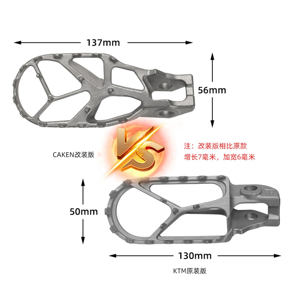 For KTM 2017-2023 Footrest Footpeg Foot Pegs SX SXF EXC EXCF XC XCF XCW SX-F EXC-F 125 150 250 350 450 500 Stainless Steel Parts