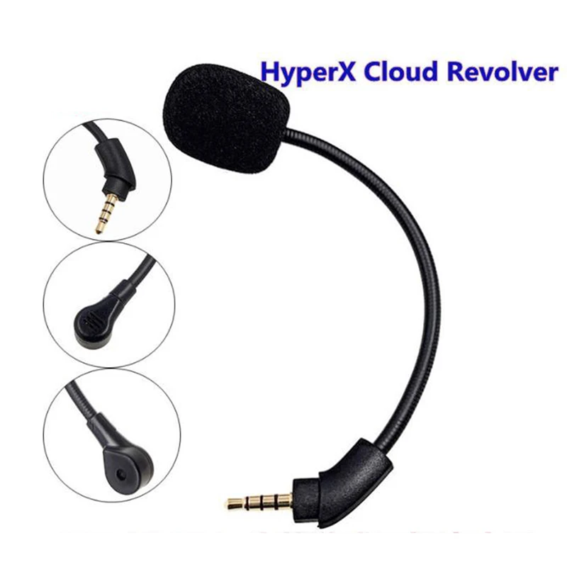 New Mini Microphone For HyperX Cloud RevolverS Gaming Headset Replacement Auxiliary Gaming Microphone Gooseneck Microphone