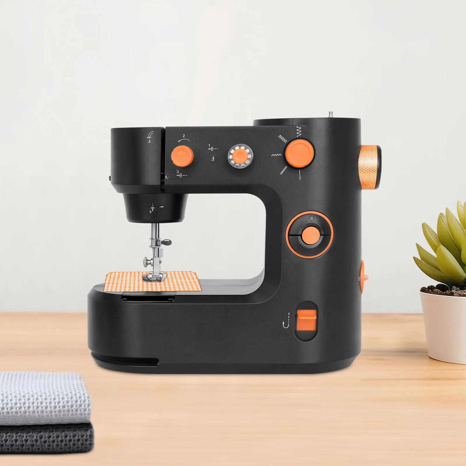 Haushalt Kleine Nähmaschine Mini Tragbare Nähen Desktop Automatische Nähmaschine DIY Hause Nähen Zubehör für Kleidung Se – Detail 3