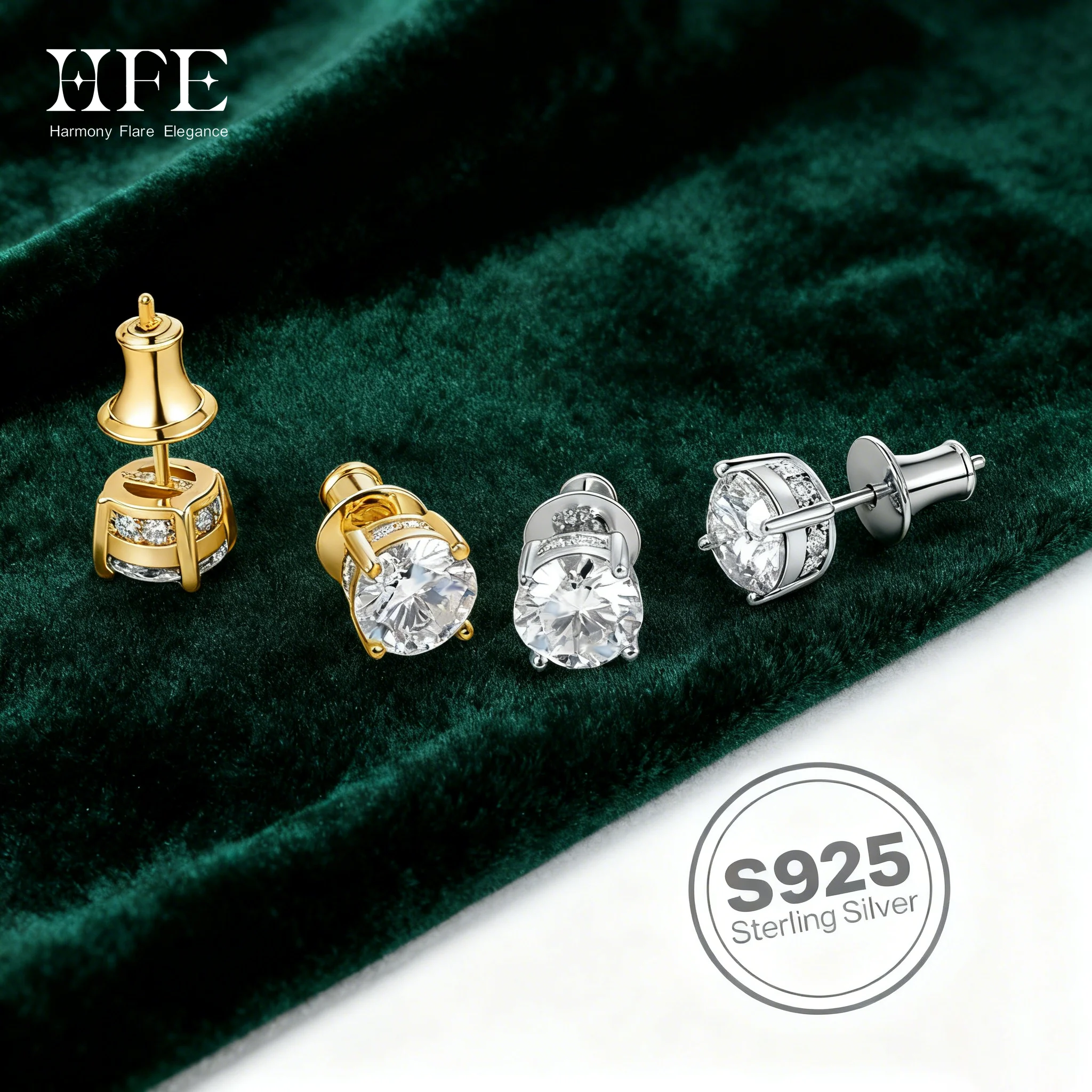 

Женские серьги HFE 1,0 карата D цвета с муассанитом, лабораторные серьги с бриллиантами, чистое серебро 925, ювелирные изделия, подарок, оптовая продажа