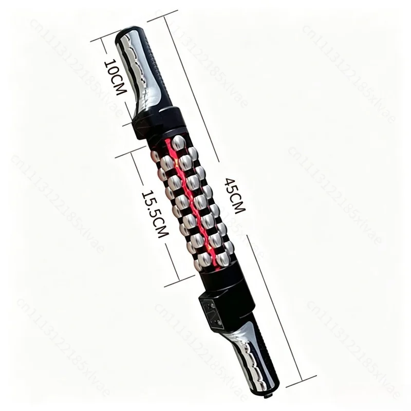 Red Light Heated 360° Rotating Massage Roller Inner Ball Anti‑Cellulite Massager