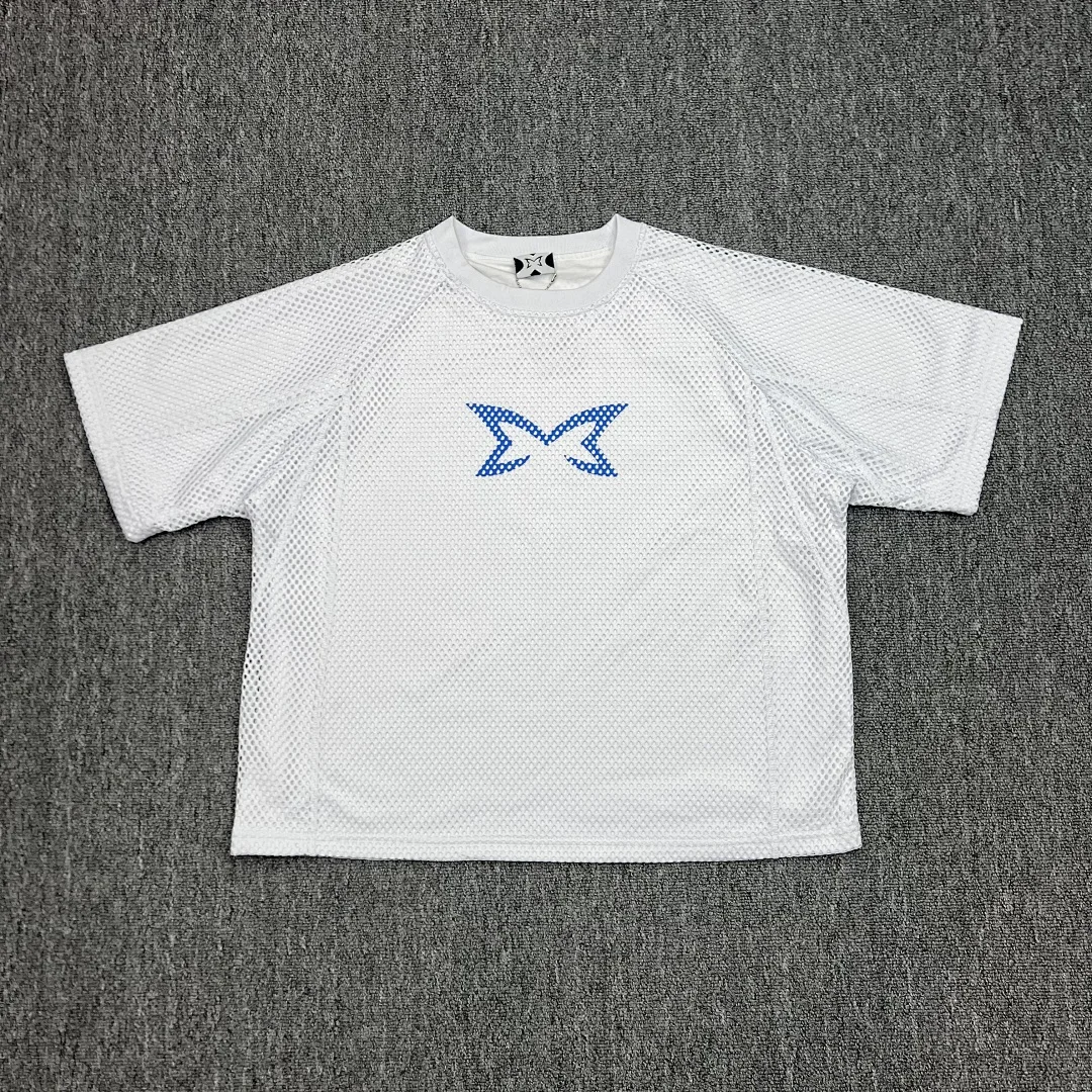 2026ss Mertra Butterfly Logo Printed Women Men Double-Layer Mesh Outside Women men T shirts tees Hiphop Oversized Men T shirt