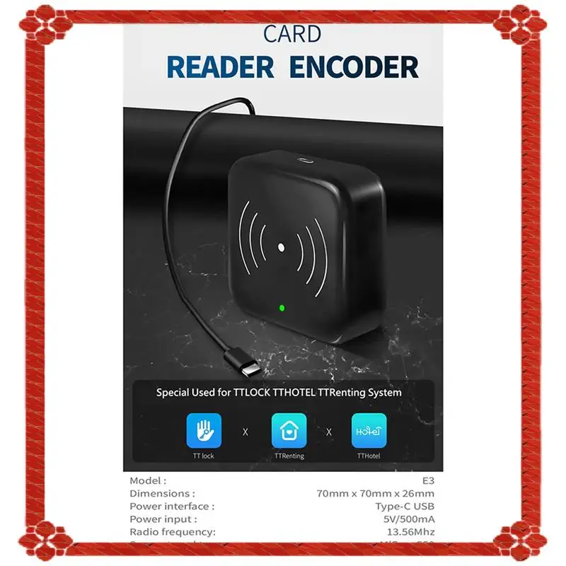 24-часовая доставка 2X TTLOCK энкодер смарт-карт NFC 13,56M M1 IC Card Reader RFID-чип для TT Hotel TT Renting System Software Hot