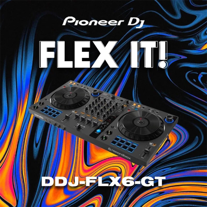 New Pioneer DDJ-FLX6-GT Big Turntable Four Channel Digital DJ Controller Integrated Disc player support multiple software