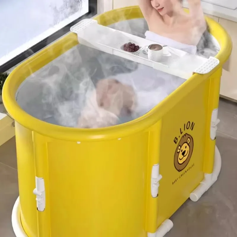 ベビービッグホワイトバスタブシャワー大人用滑り止めアイテムフットバスバスタブハウスバスルームバニョワール折りたたみ式アブルテホーム家具