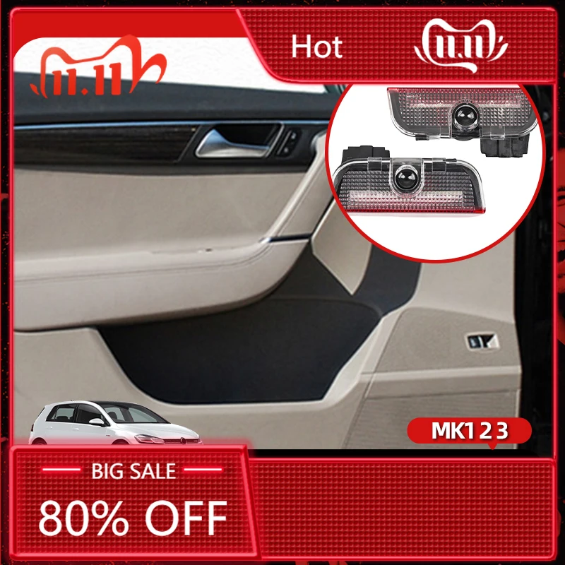 

Новинка для Volkswagen VW, эмблемы, светодиодный проектор двери автомобиля, призрачная тень, приветственный свет, аксессуары для VW Tiguan MK1 MK2 Scirocco