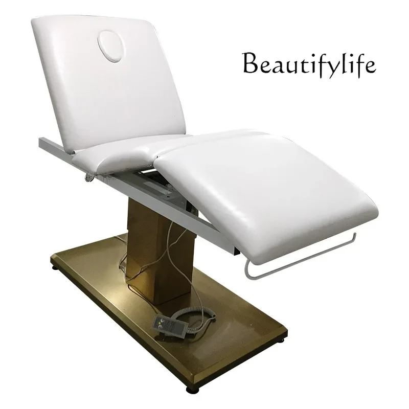 

Q electric beauty bed Lifting and lowering chiropractic bed Texture embroidery bed Beauty salon Multifunctional massage facial
