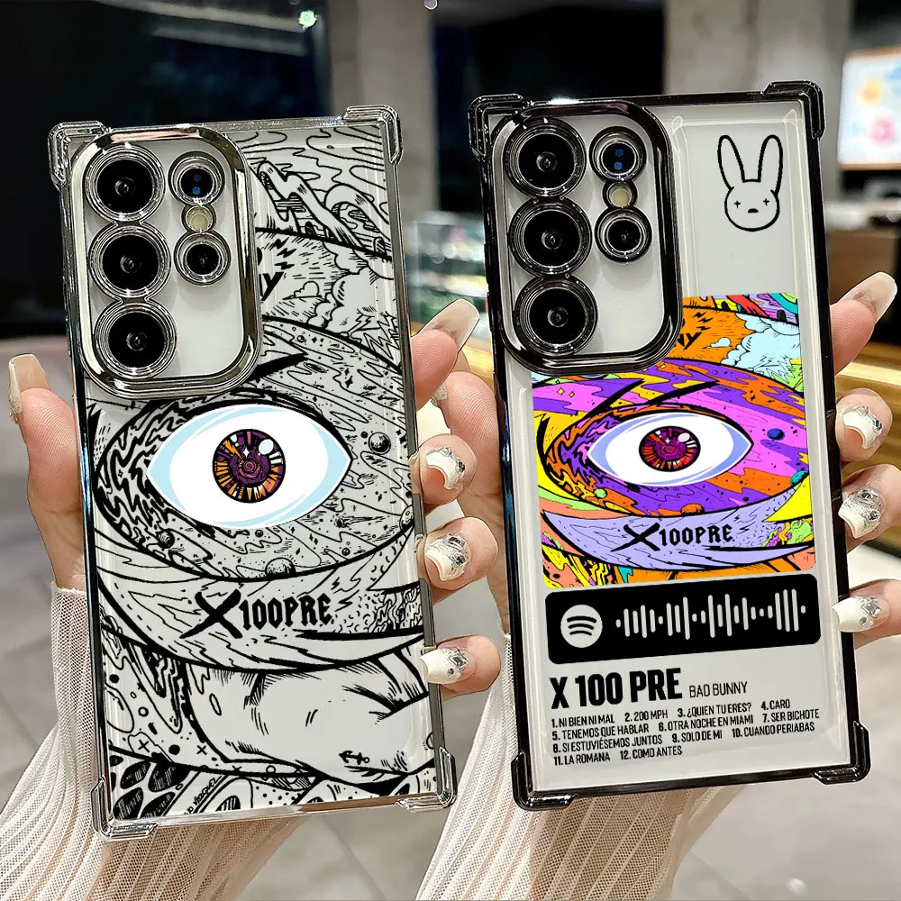 

Bad Bunnys Album X 100 PRE Funda For Samsung S26 Ultra Phone Case For Galaxy S25 FE S26 S24 S23 S22 S21 Ultra S20 Plus 5G Cover
