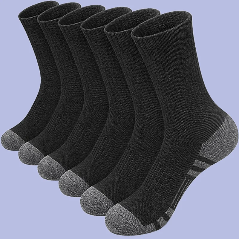 Chaussettes de sport en plein air pour hommes, haute qualité, confortables, douces, coordonnantes au sol, football, grande taille, nouveau style, 6