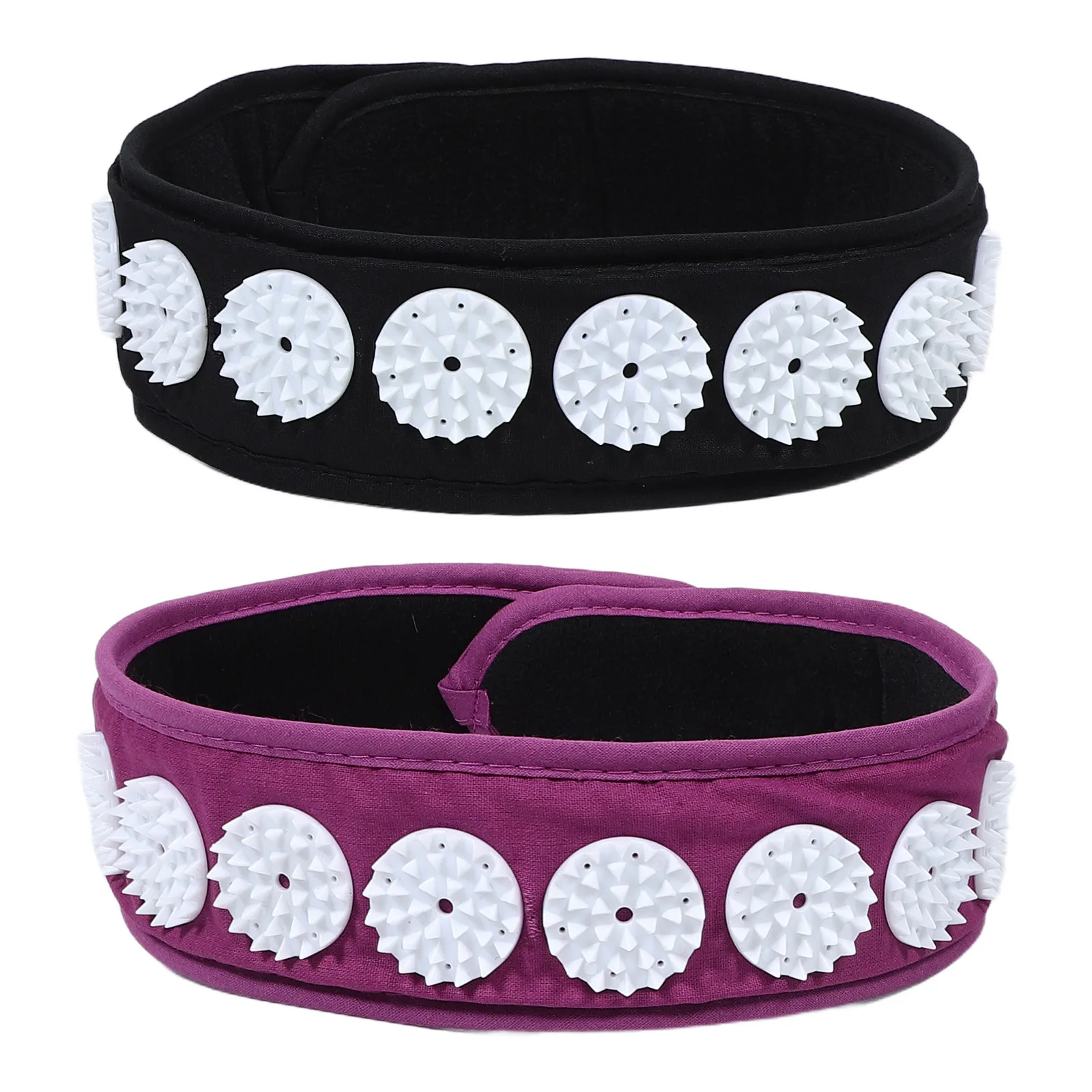 2 قطعة حزام تدليك العلاج بالابر قابل للتعديل عقال للاسترخاء الرقبة والرأس سبايك العلاج العضلات