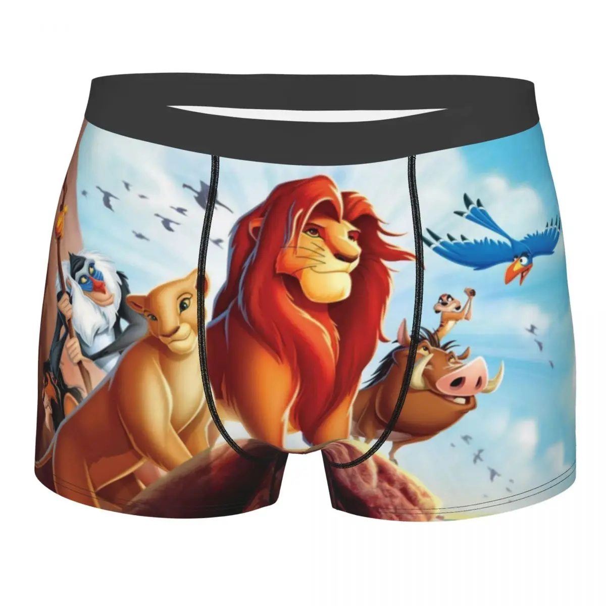 De Leeuw Koning Simba Ondergoed Mannelijk Bedrukt Custom Cartoon Film Boxer Slips Korte Broek Slipje Zachte Onderbroek