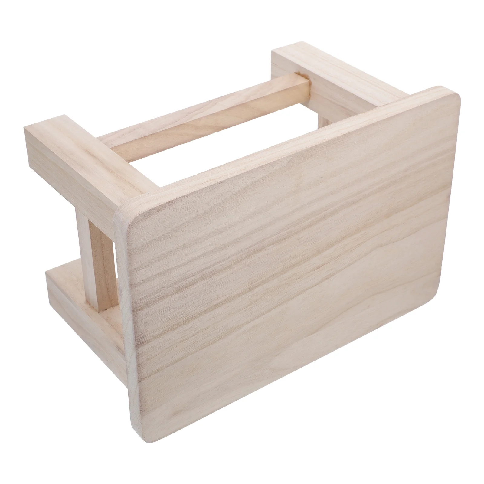 Tabouret à langer en bois massif pour enfants, Compact, multi-usage, banc à marches basses, couleur iginal, petits tabourets sûrs pour tous âges