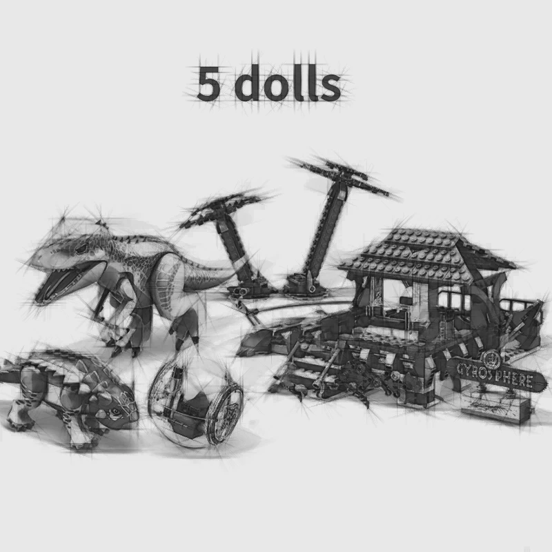 

CompatibleGyro Ball Tyrannical Tyrannosaurus Rex vs. Ankylosaurus Dinosaur Mecha 75941 World Park Assembled Building Block