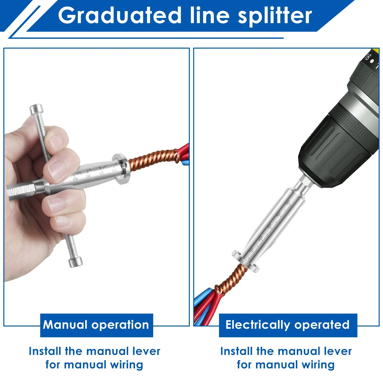 2/4/6PCS Wire Twisting Tools Quickly Twister Electrician 1/4inch Hex Shank Cable Stripper Multi-tool 2-6 Way Wire Stripping Conn