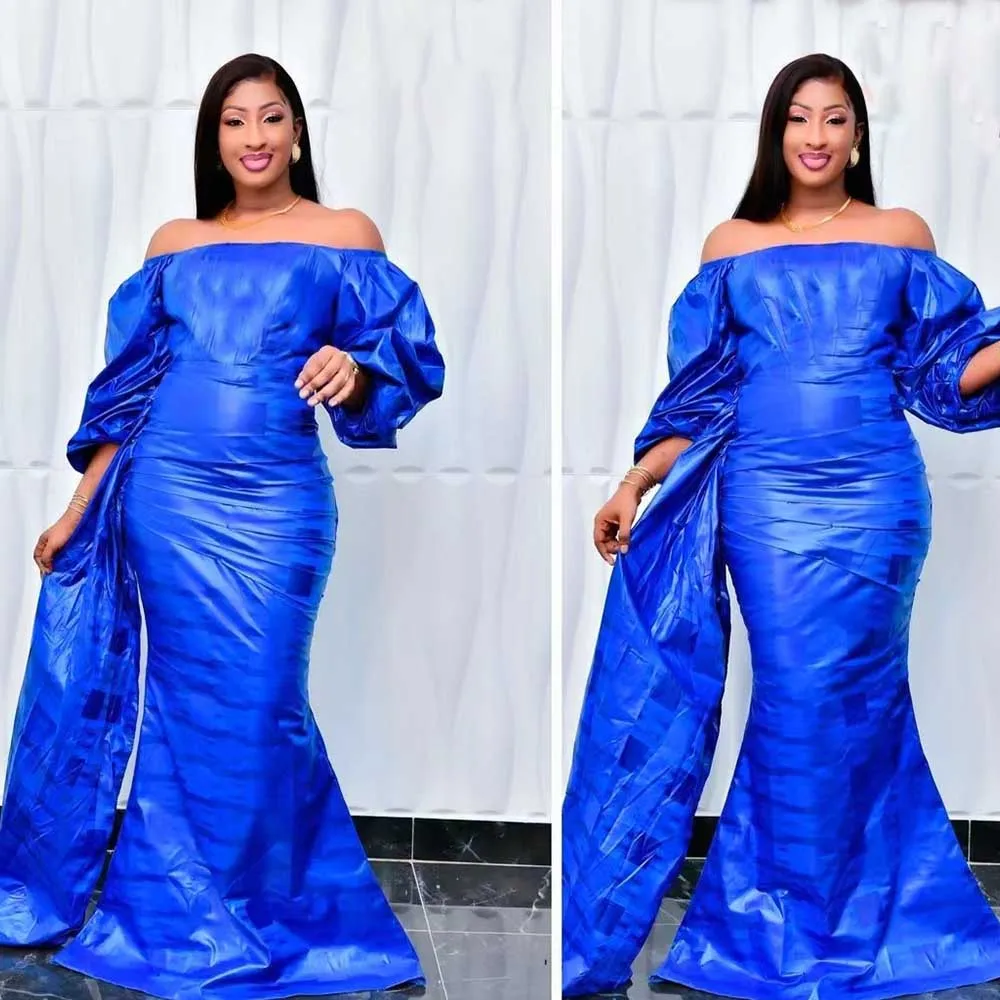 

Bazan African Traditional Printed Gown, Classic Elegant All-Season for Formal Occasion New Plus