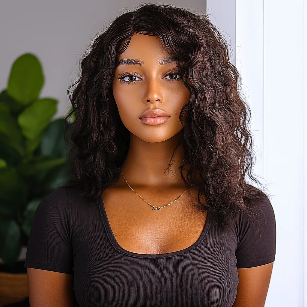 

Glueless Bob Curly Wig With Fringe Bangs Honey Curly Bob Wigs Human Hair Side Part Pre Plucked Big Fluffy Brown Mixed Blonde