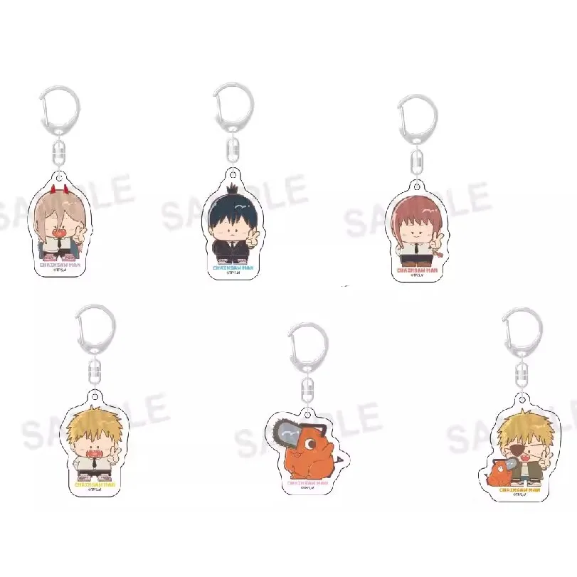 Anime Denji Makima Power Hayakawa Aki Higashiyama Kobeni Kishibe Keychain Doll Game Pochita Acrylic Keyring for Gift