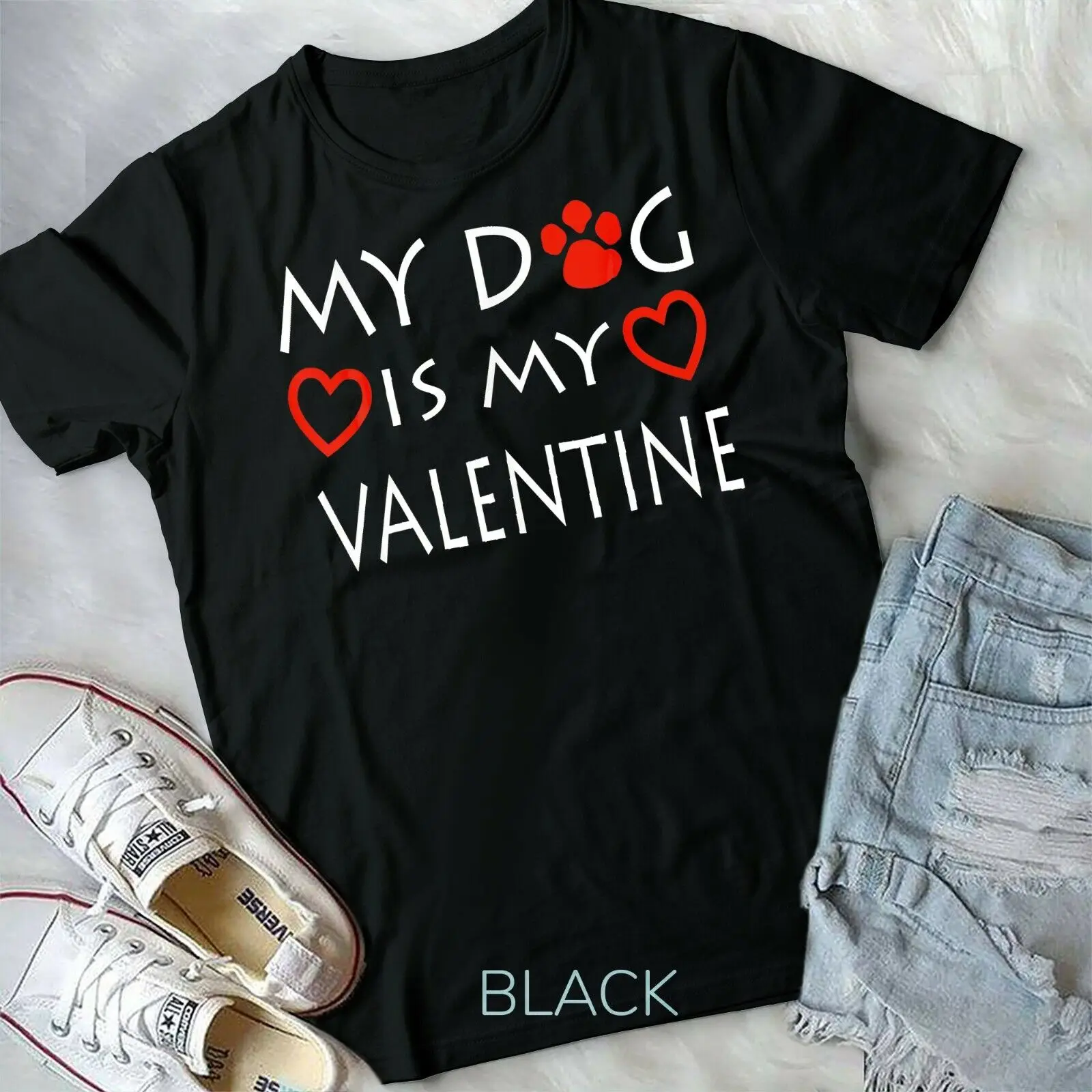 

Футболка унисекс с надписью «My dog Is My Valentine»