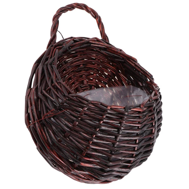 Woven Hanging Basket Wall Fence Hanging Flowerpot Storage Basket Nested Storage Container