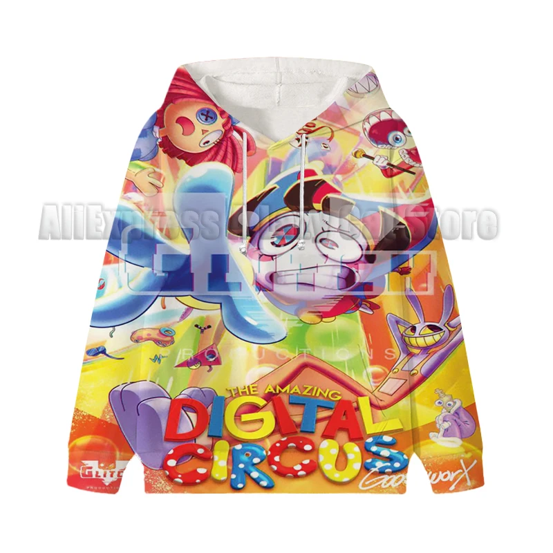 Niesamowite cyfrowe bluzy z kapturem Cartoon Jax Boys Girls dzieci Tops dzieci bluza z długim rękawem dzieci maluch odzież dziecięca