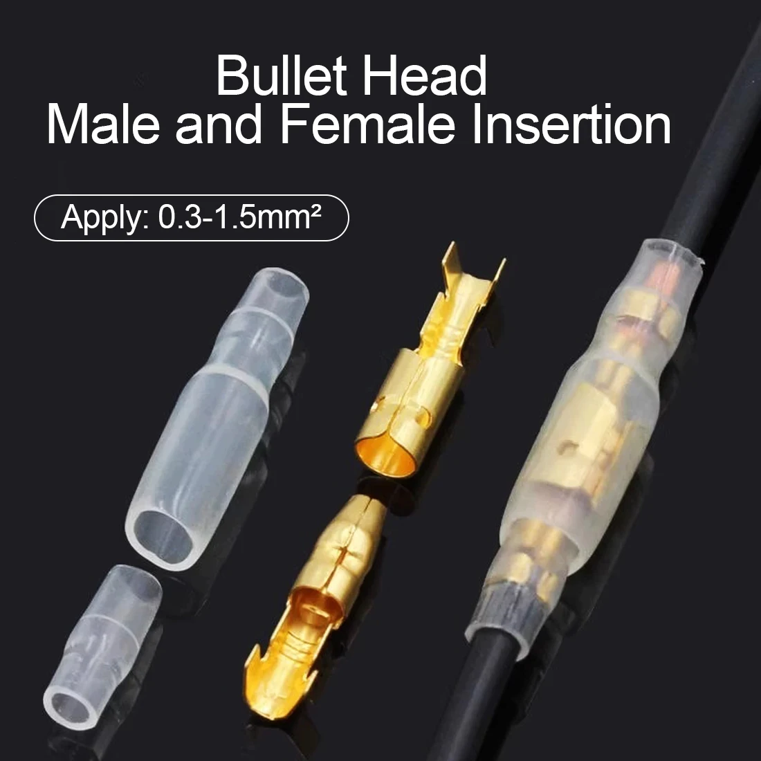 

Lots of 4mm Bullet Head Male/Female Butt Terminals Automotive Connectors Wire Joints Single-hole Sockets Pound-hole Plugs