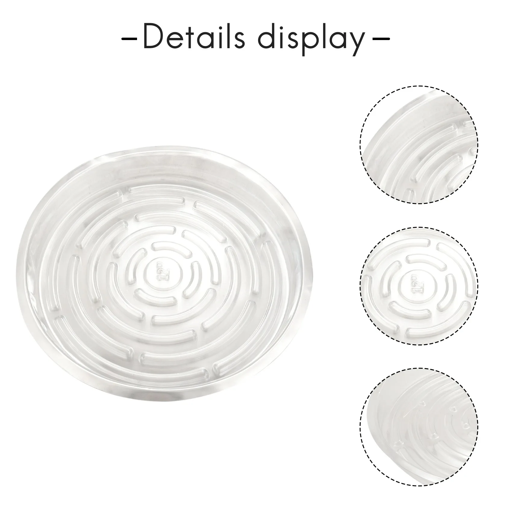 B59APlant Saucers, 10 Pack of 30cm (12 Inch), Transparent Flower Pot Drip Trays for Indoor & Outdoor Plants Garden Clear