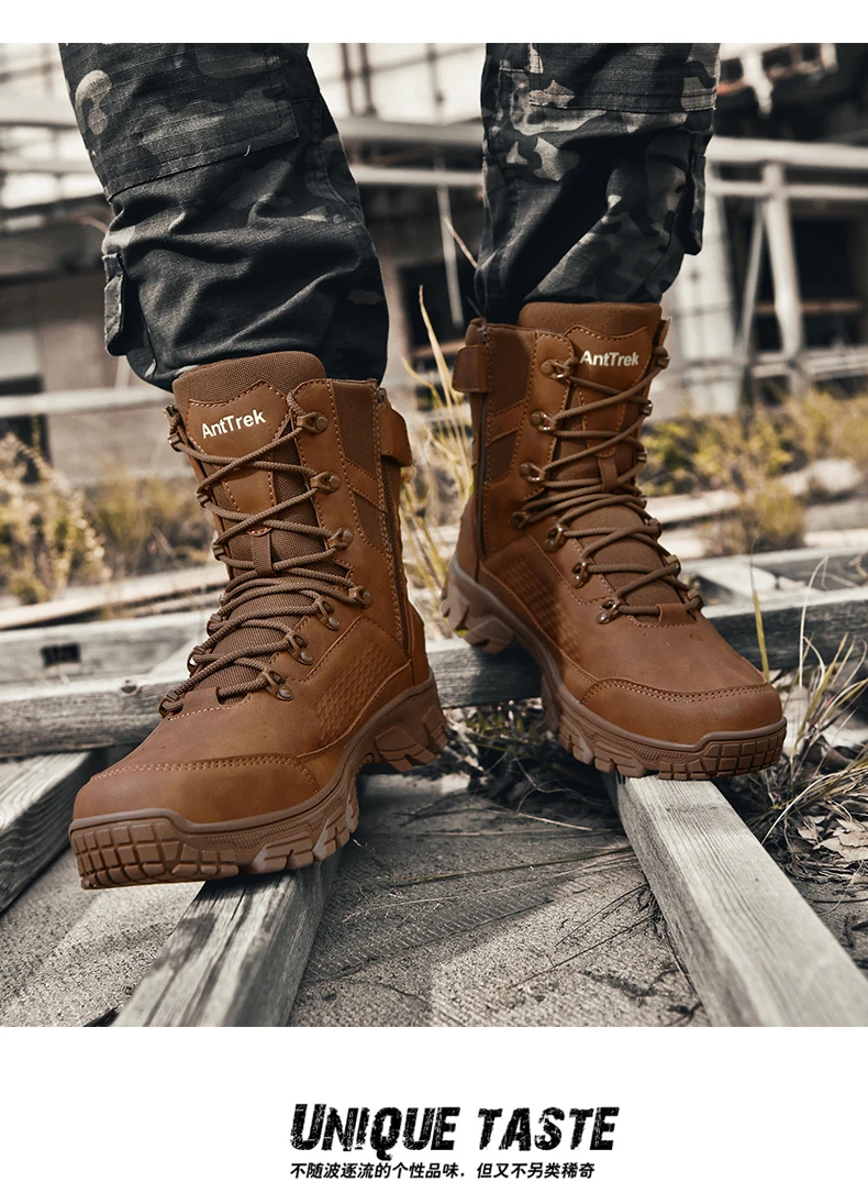 Wilde Trainingsstiefel für Herren, vier Jahreszeiten, rutschfeste, wasserdichte Outdoor-Stiefel, modische Komfort-Dschungel-Wandersneaker-Stiefel – Detail 30