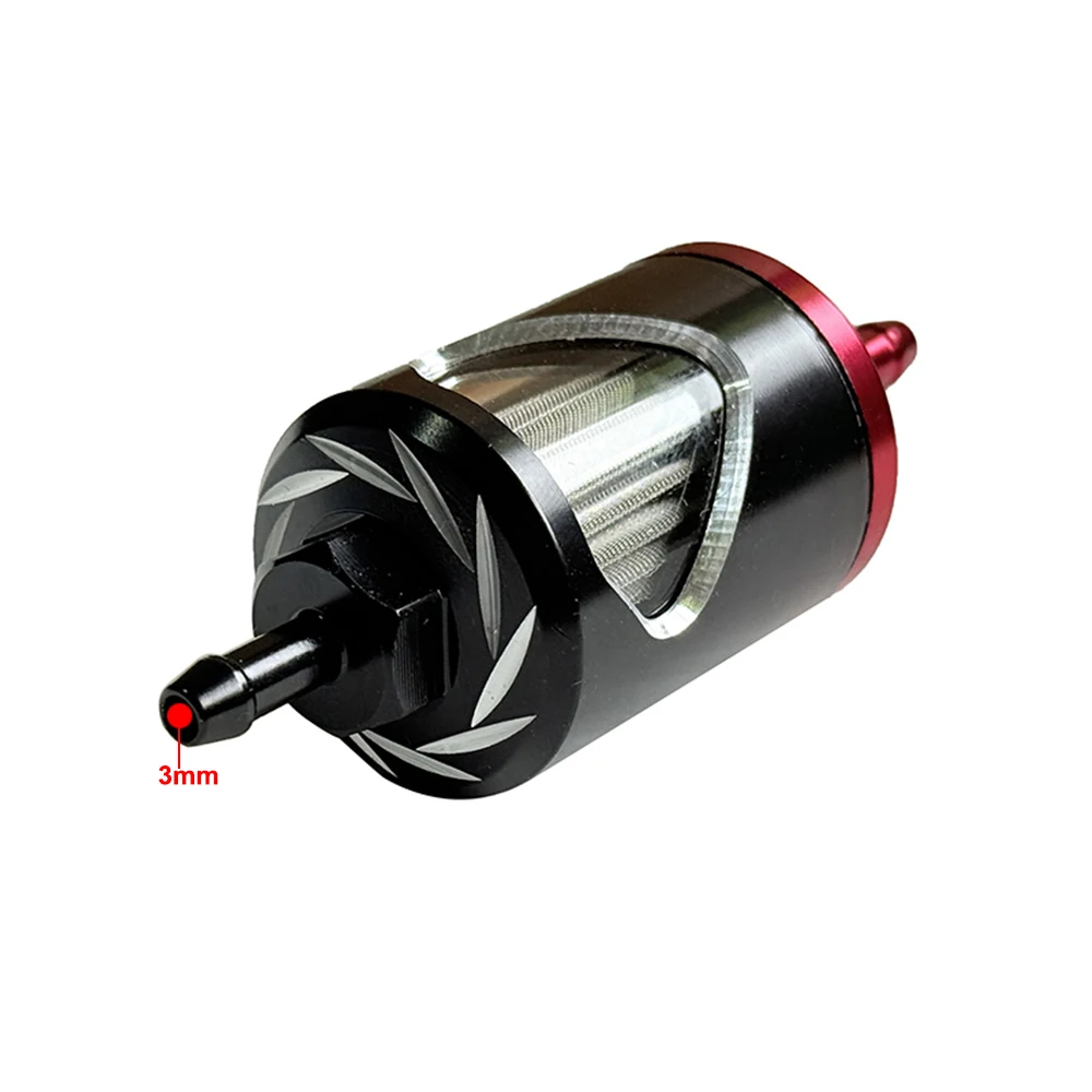 Hochleistungs-Ölfilter, Motorölfilter aus Legierung mit hohem Durchfluss, Edelstahlkern, Glasperspektivenfilter für einfache Bedienung