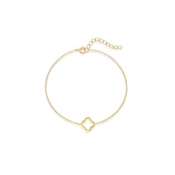 Pure Yellow Gold Bracelets for Women Simple Style Round Hollowed Out Christmas Gifts Jewelry Never Fade