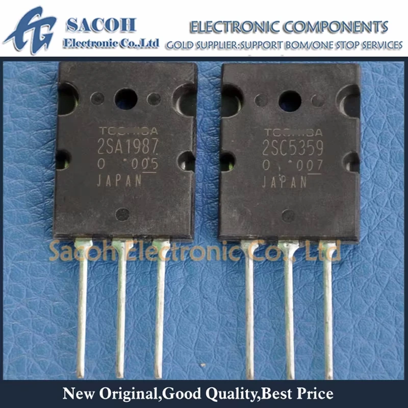 

Made In China 5Pair(10Pcs)/Lot 2SA1987 A1987 + 2SC5359 C5359 TO-3PL 15A 230V NPN + PNP Power Audio Amplification Transistor