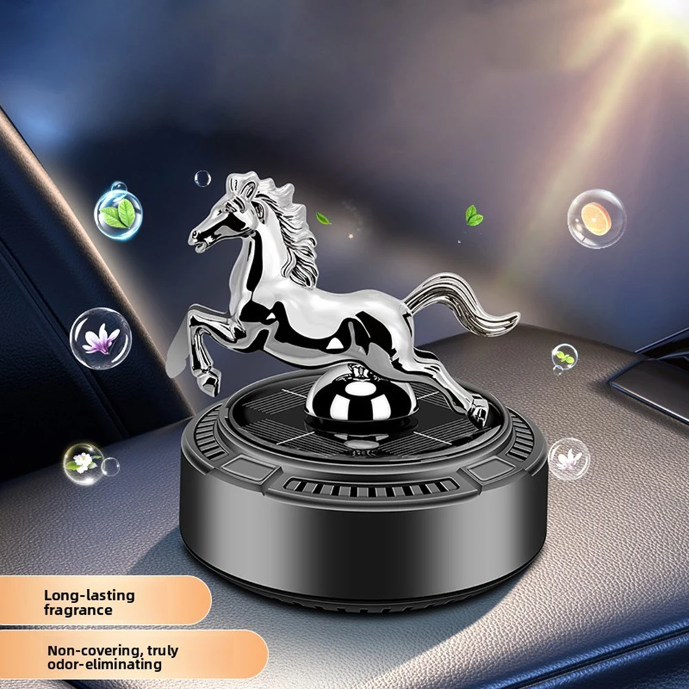 Plant-Based Deodorizing Car Freshener with Solar Rotation Technology and Natural Scent Sheets for Long-Lasting Effect