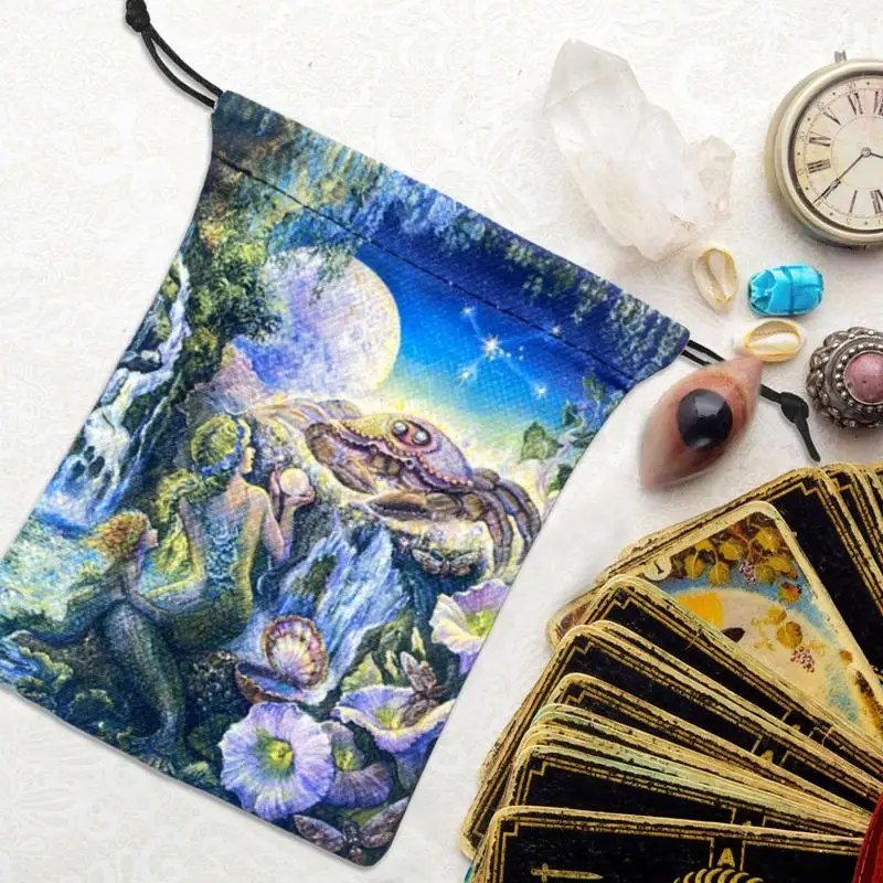 Oracle Cards Bag 13*18cm Tarot Card Tarot Bag Tarot Deck Card & Dice Storage Bag With Drawstring Jewelry Pouch Tarot Card Holder