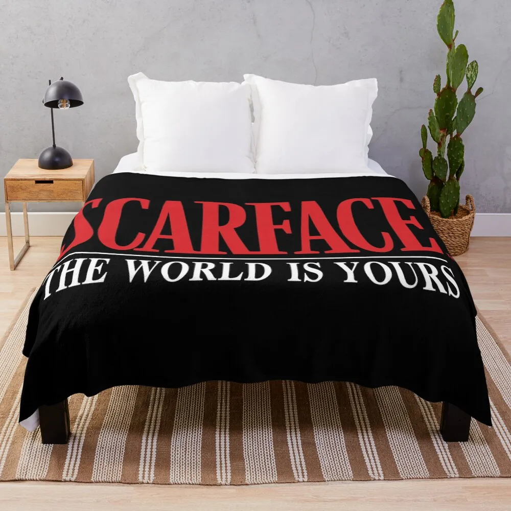 

Scarface Typo Throw Blanket Moving Beautifuls warm winter Decoratives Blankets