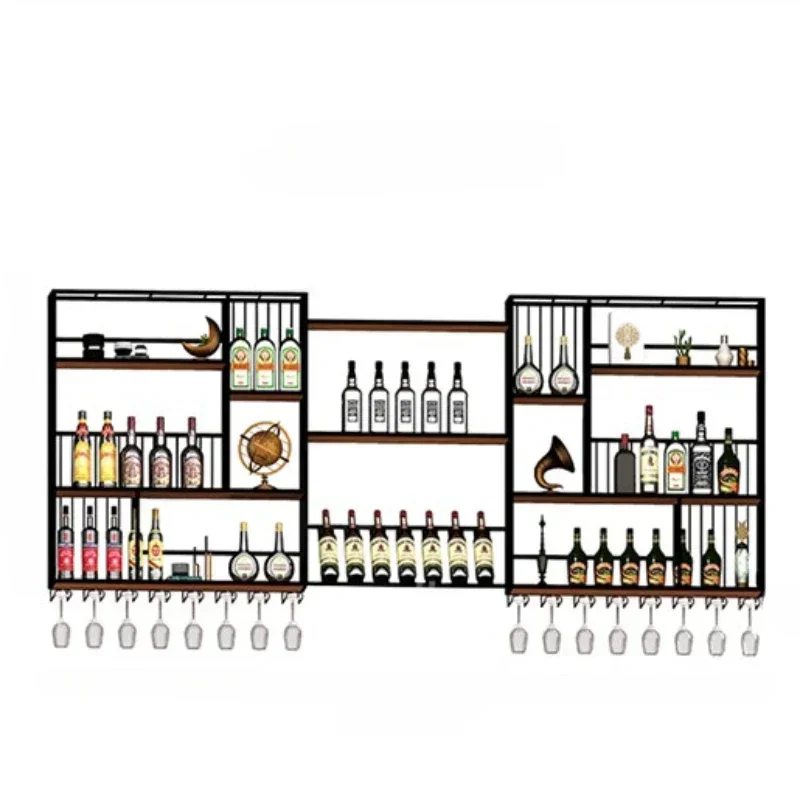 Cabinet Corner Shelf Wall Coffe Organizer Showcase Furniture Glass Shop Buffet Bar Storage Column Assemble Wine Cottage