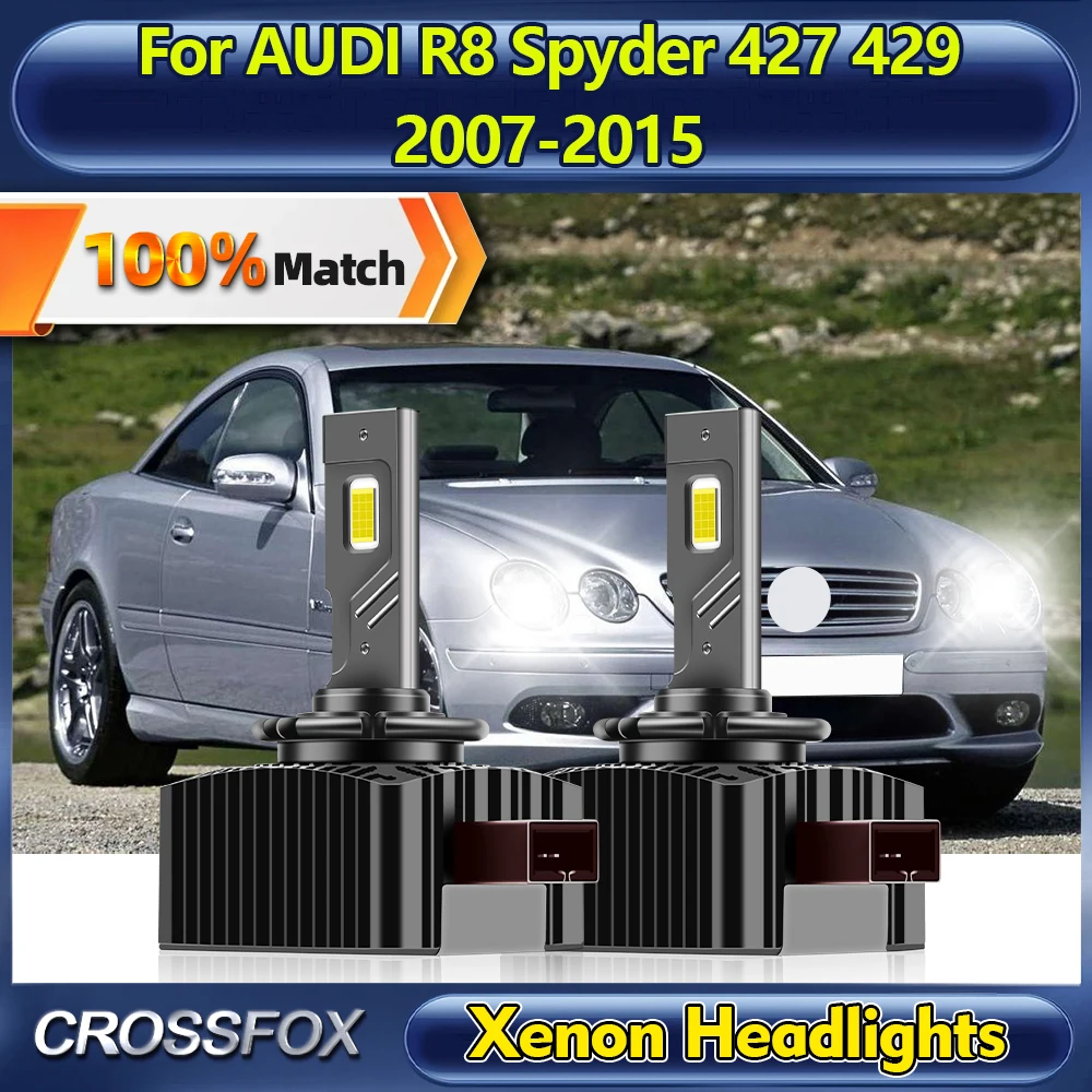 

LED Headlights HID Bulbs 30000LM Two-sided CSP Chips Xenon Lights 6000K For AUDI R8 Spyder 427 429 2007-2011 2012 2013 2014 2015