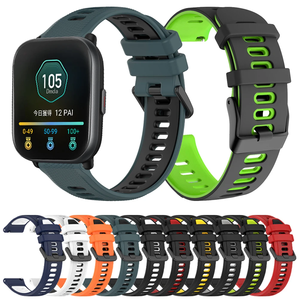 Silicone Strap For Huami AMAZFIT BIP 5 Band GTR 4/GTR 3 Pro 2 2e 47/42mm  GTS 4 3 mini 2 2e Bip Pro Bracelet 20mm 22mm Wristband