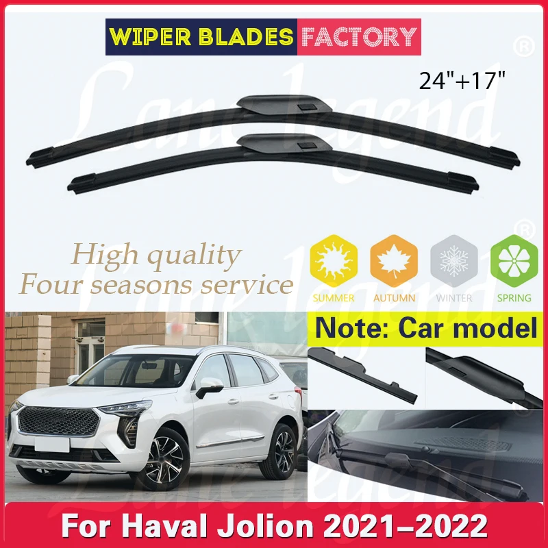 

Wiper Front Wiper Blades For Haval Jolion 2021 - 2022 Windshield Windscreen Clean Window Car Rain Brushes 24"17" Car Accessories