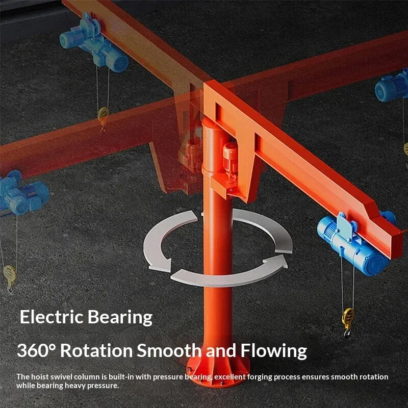 0.5t 1Ton 3Ton Electric Rotating Cantilever Crane Small Mobile Column Type Remote Control Hoist Crane Rack Jib Crane