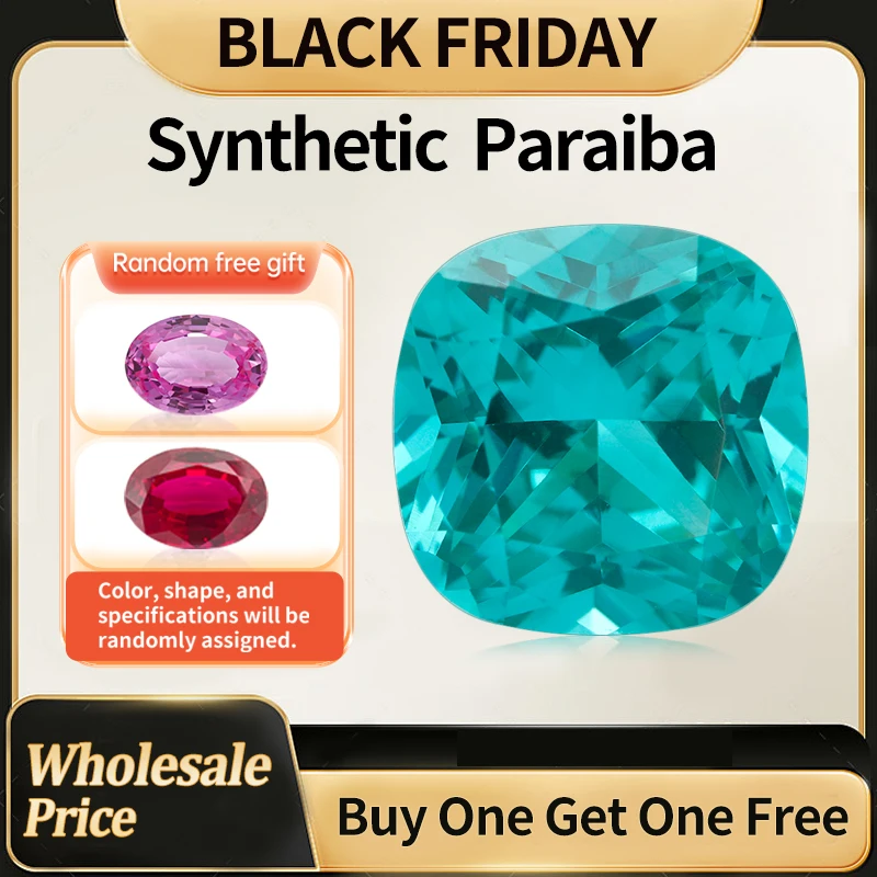 

YinZheng Lab Grown Paraiba Пламенная подушка Cultivate Paraiba может предоставить сертификат AGL Свободный синтетический турмалин Параиба