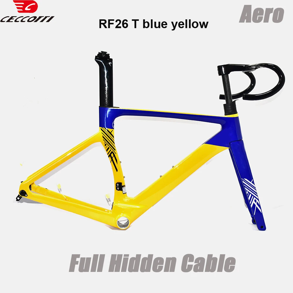 

2025 Newest 700C Fully hidden line Road Bike Full Carbon Fibre Thru Axle Disc Brake Bicycle Frame Carbon Handlebar Fork Seatpost